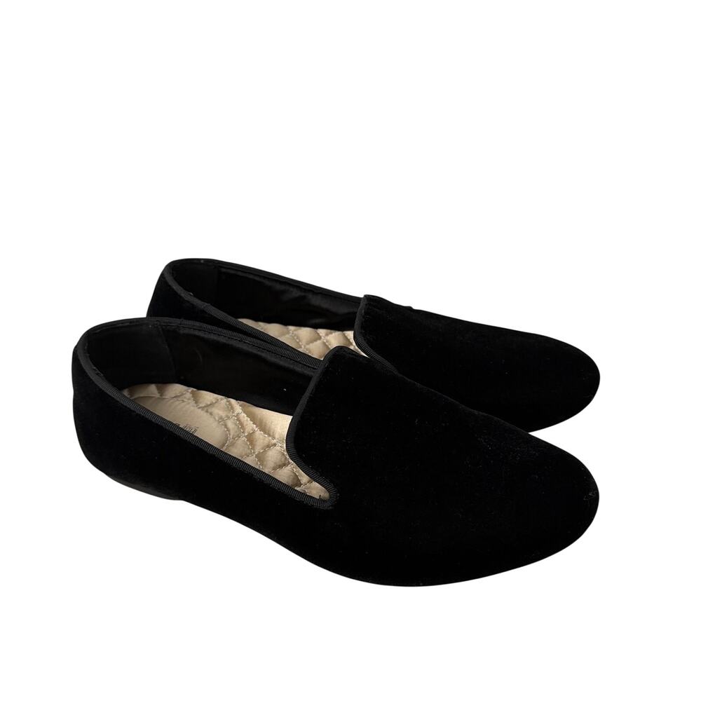 Birdies Shoes Women's Size 6 Black Velvet The Starling Slippers Loafers Flats
